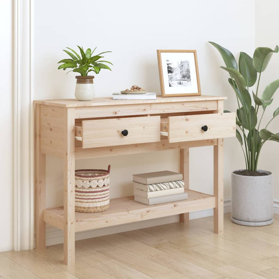 Wandtafel 100X35X75 Cm Massief Grenenhout