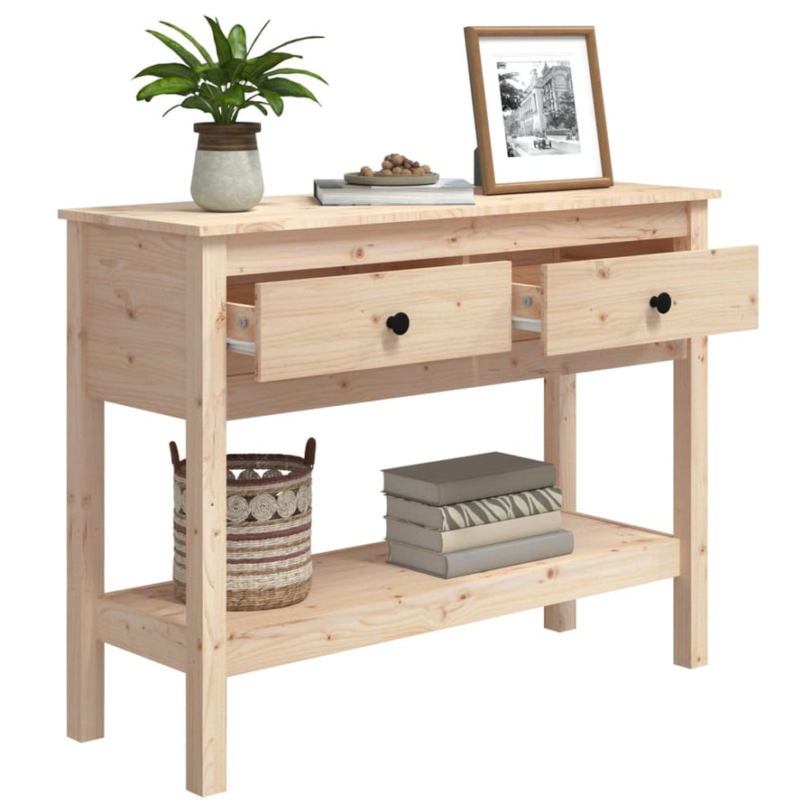 Wandtafel 100X35X75 Cm Massief Grenenhout