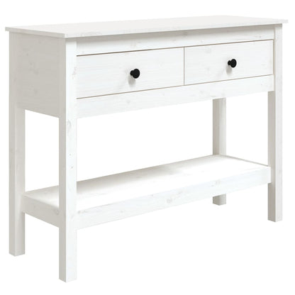 Wandtafel Massief Grenenhout 100 x 35 x 75 cm Wit