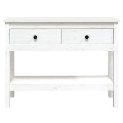 Wandtafel Massief Grenenhout 100 x 35 x 75 cm Wit