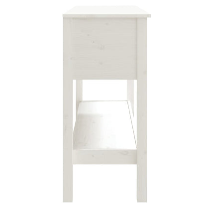 Wandtafel Massief Grenenhout 100 x 35 x 75 cm Wit