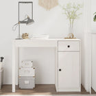 Desk 100x50x75 cm solid pine white
