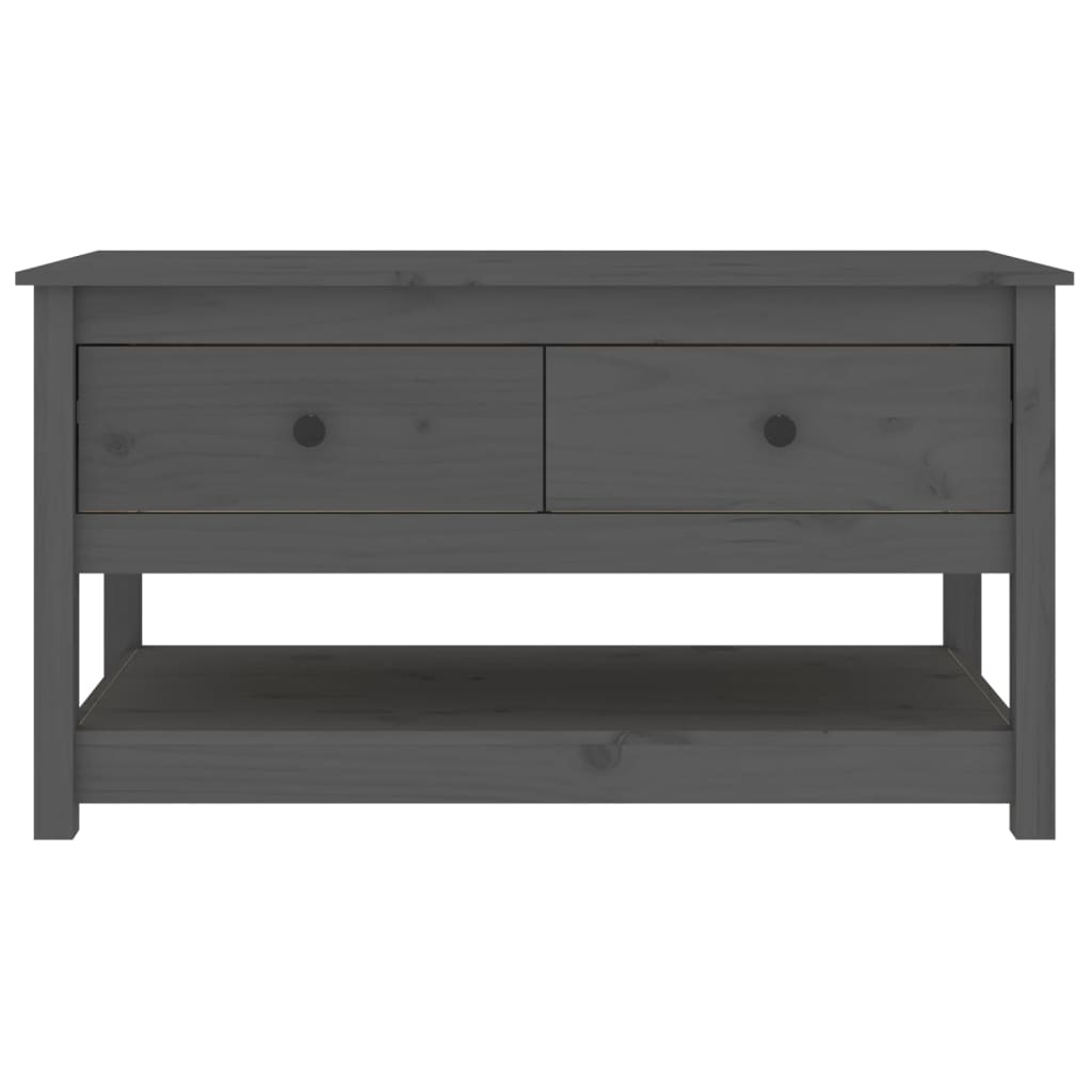 Salontafel 102X49X55 Cm Massief Grenenhout Grijs