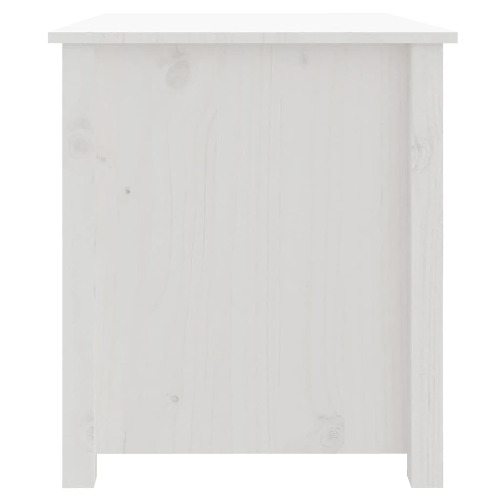 Salontafel 71X49X55 Cm Massief Grenenhout Wit