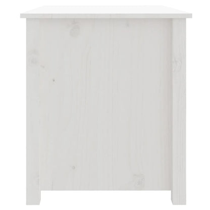 Salontafel 71X49X55 Cm Massief Grenenhout Wit