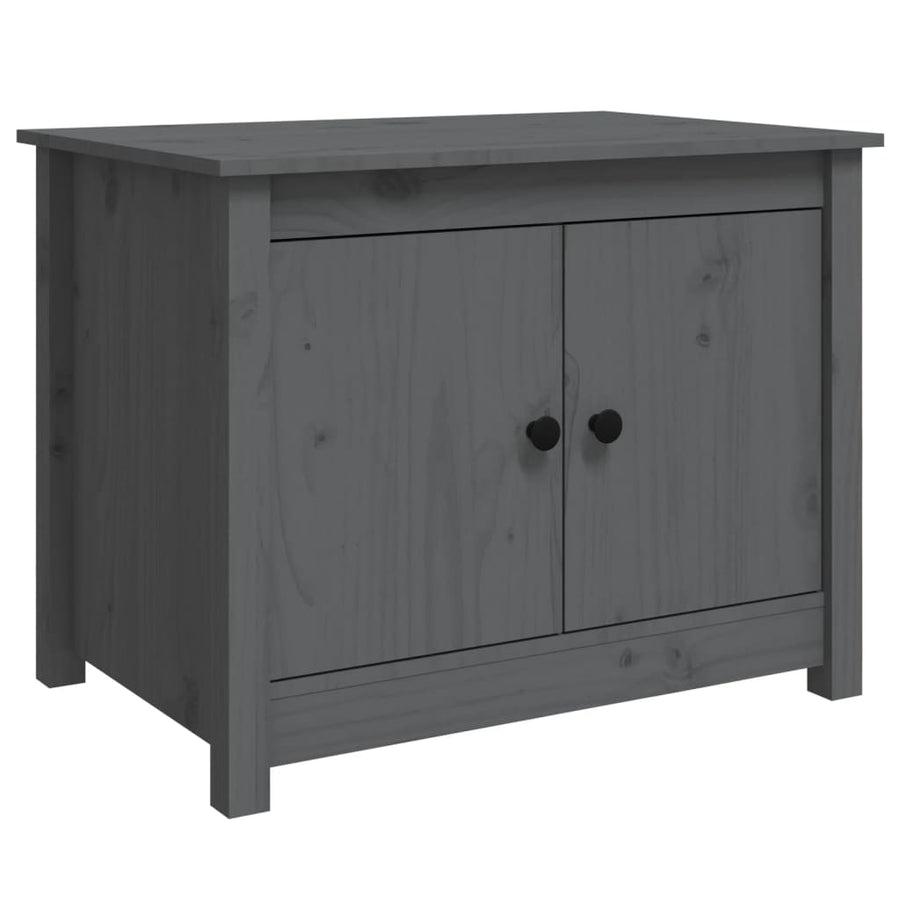 Salontafel 71X49X55 Cm Massief Grenenhout Grijs