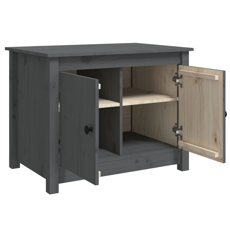 Salontafel 71X49X55 Cm Massief Grenenhout Grijs