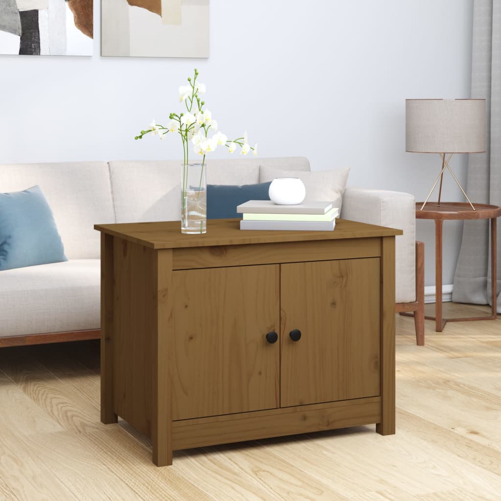 Salontafel 71X49X55 Cm Massief Grenenhout Honingbruin