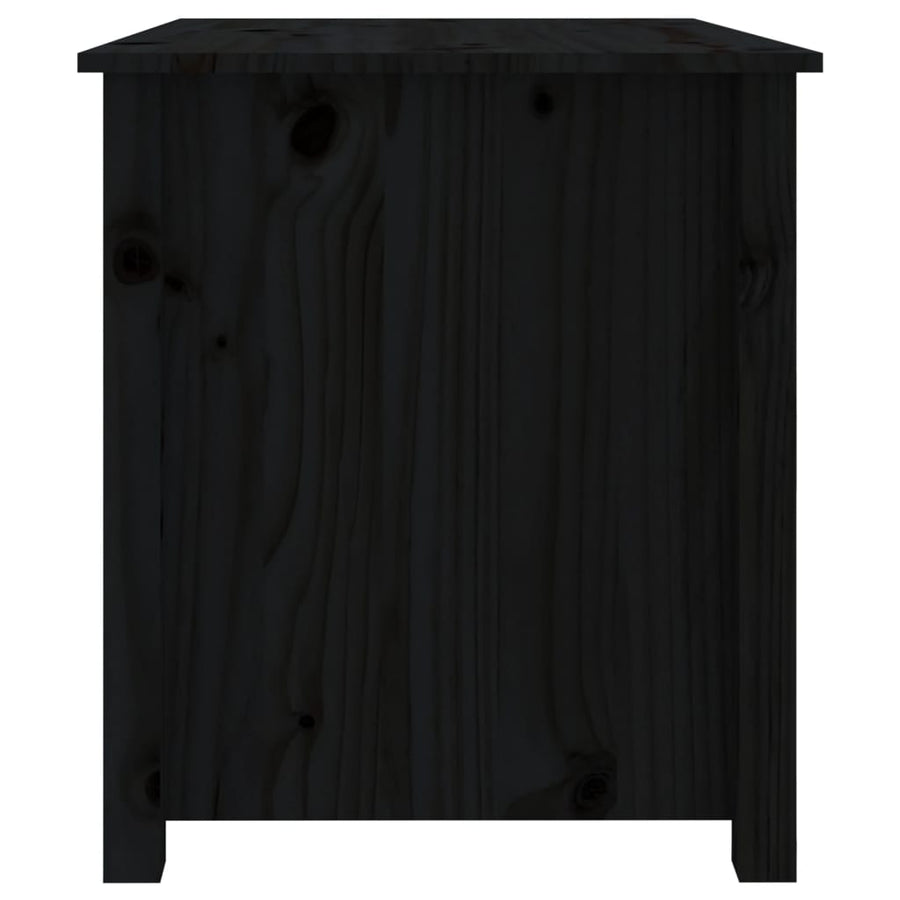 Salontafel 71X49X55 Cm Massief Grenenhout Zwart