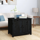 Coffee table 71x49x55 cm solid pine wood black