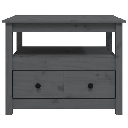 Salontafel 71X49X55 Cm Massief Grenenhout Grijs