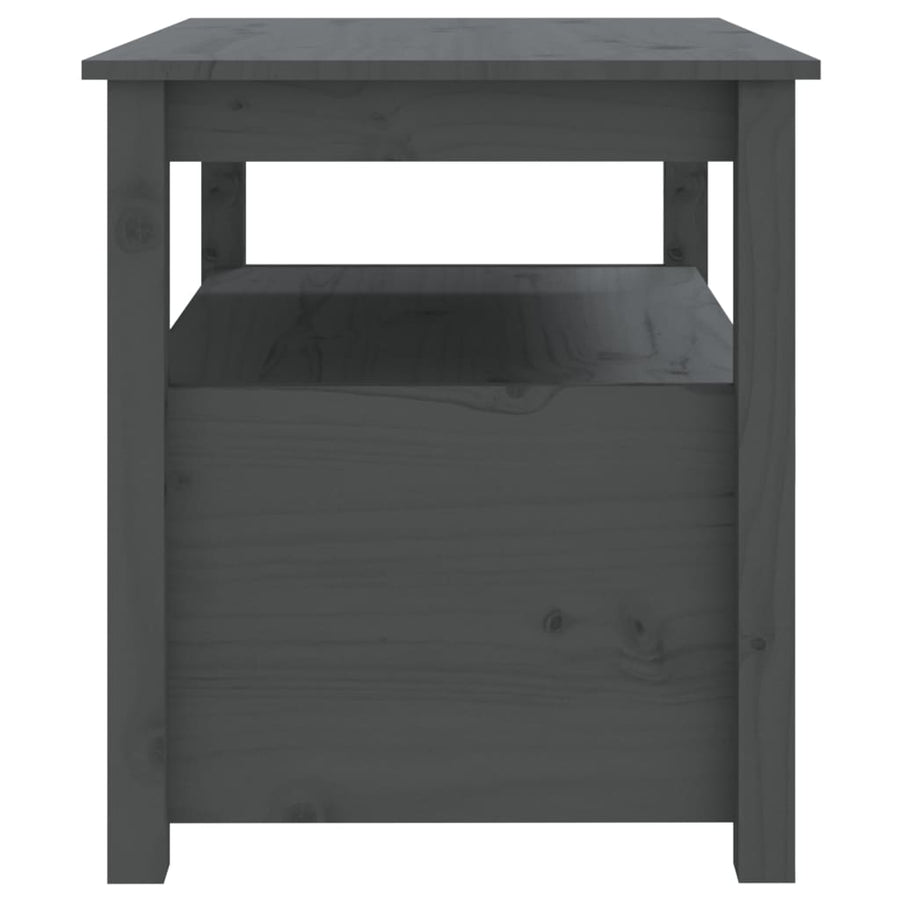 Salontafel 71X49X55 Cm Massief Grenenhout Grijs