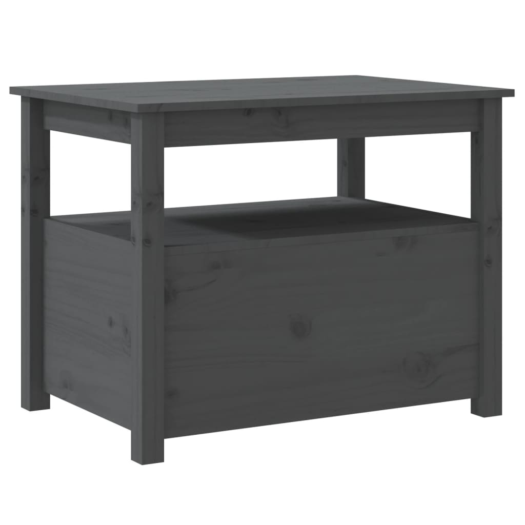 Salontafel 71X49X55 Cm Massief Grenenhout Grijs