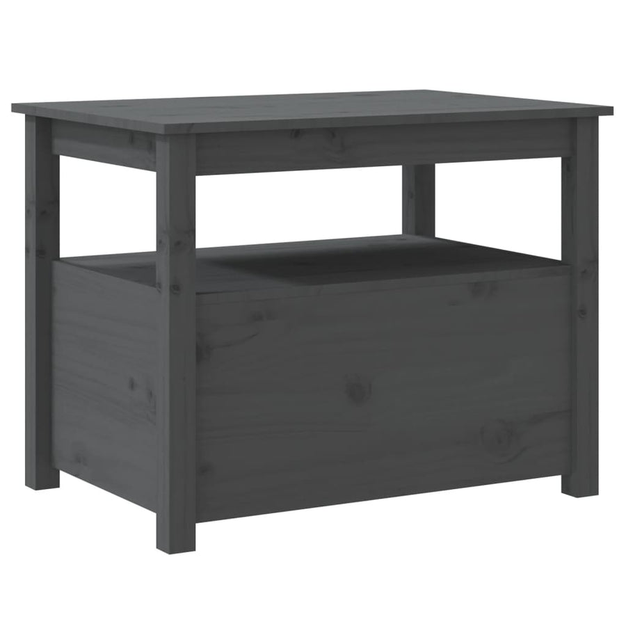 Salontafel 71X49X55 Cm Massief Grenenhout Grijs