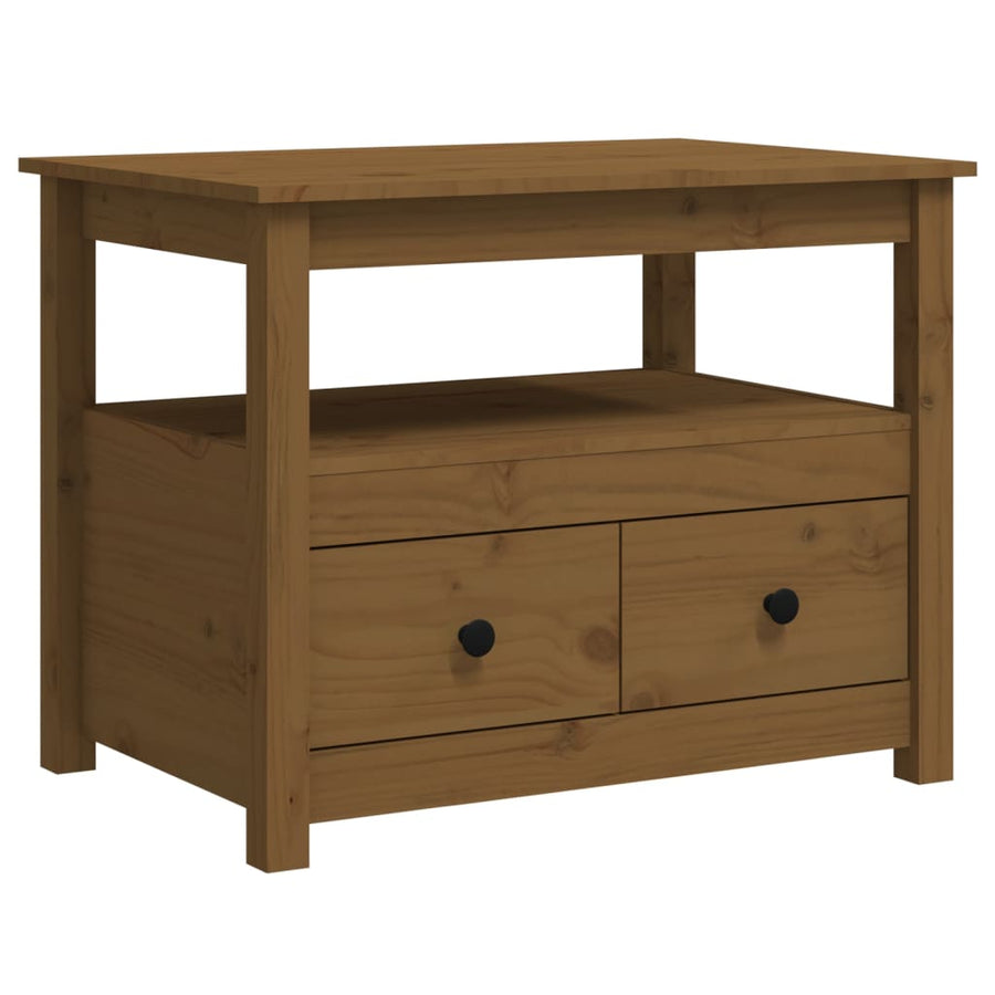 Salontafel 71X49X55 Cm Massief Grenenhout Honingbruin
