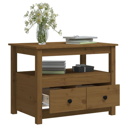 Salontafel 71X49X55 Cm Massief Grenenhout Honingbruin