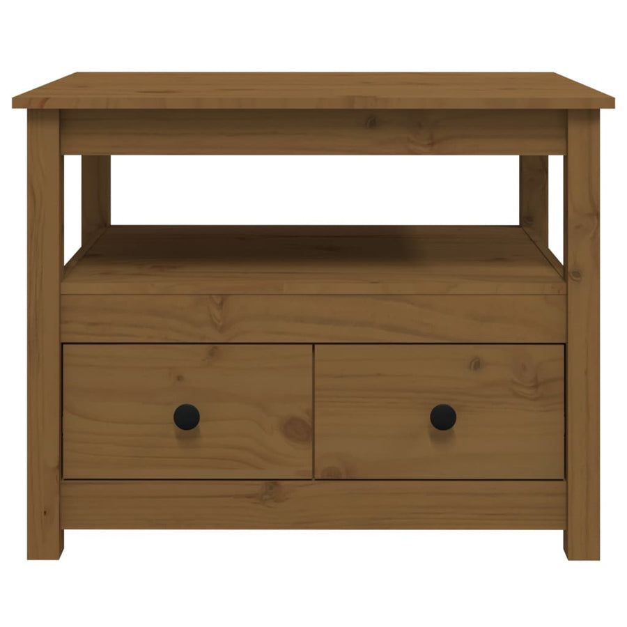 Salontafel 71X49X55 Cm Massief Grenenhout Honingbruin