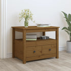 Coffee table 71x49x55 cm solid pinewood honey brown