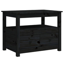 Salontafel 7X49X55 Cm Massief Grenenhout Zwart