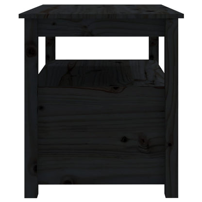 Salontafel 7X49X55 Cm Massief Grenenhout Zwart