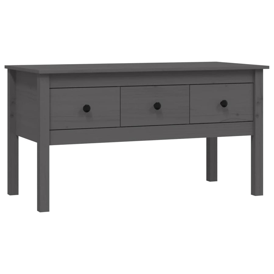 Salontafel 02X49X55 Cm Massief Grenenhout Grijs