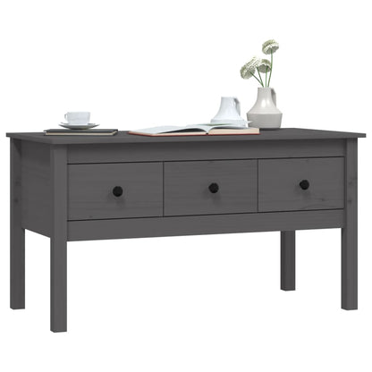 Salontafel 02X49X55 Cm Massief Grenenhout Grijs