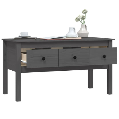 Salontafel 02X49X55 Cm Massief Grenenhout Grijs