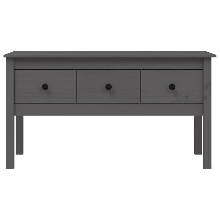 Salontafel 02X49X55 Cm Massief Grenenhout Grijs