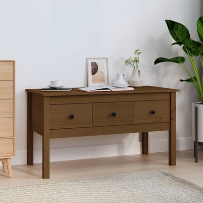 Salontafel 102X49X55 Cm Massief Grenenhout Honingbruin