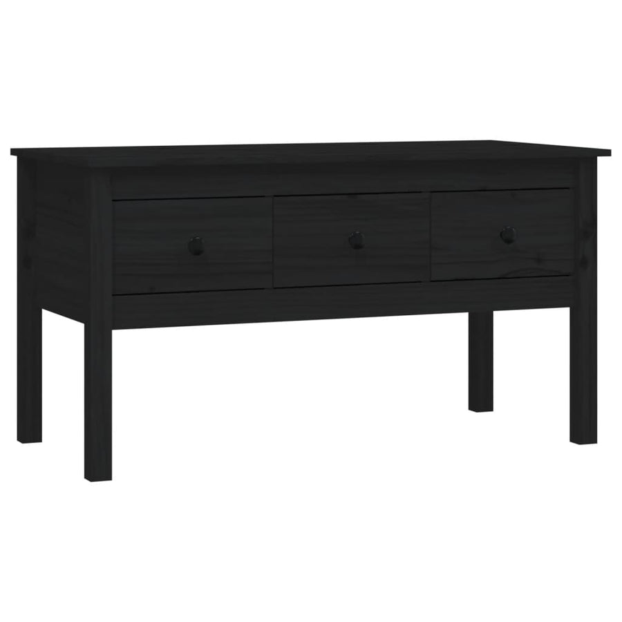 Salontafel 102X49X55 Cm Massief Grenenhout Zwart