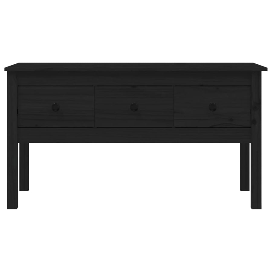 Salontafel 102X49X55 Cm Massief Grenenhout Zwart