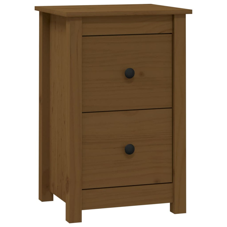 Nachtkastje 40X35X61,5 Cm Massief Grenenhout Honingbruin