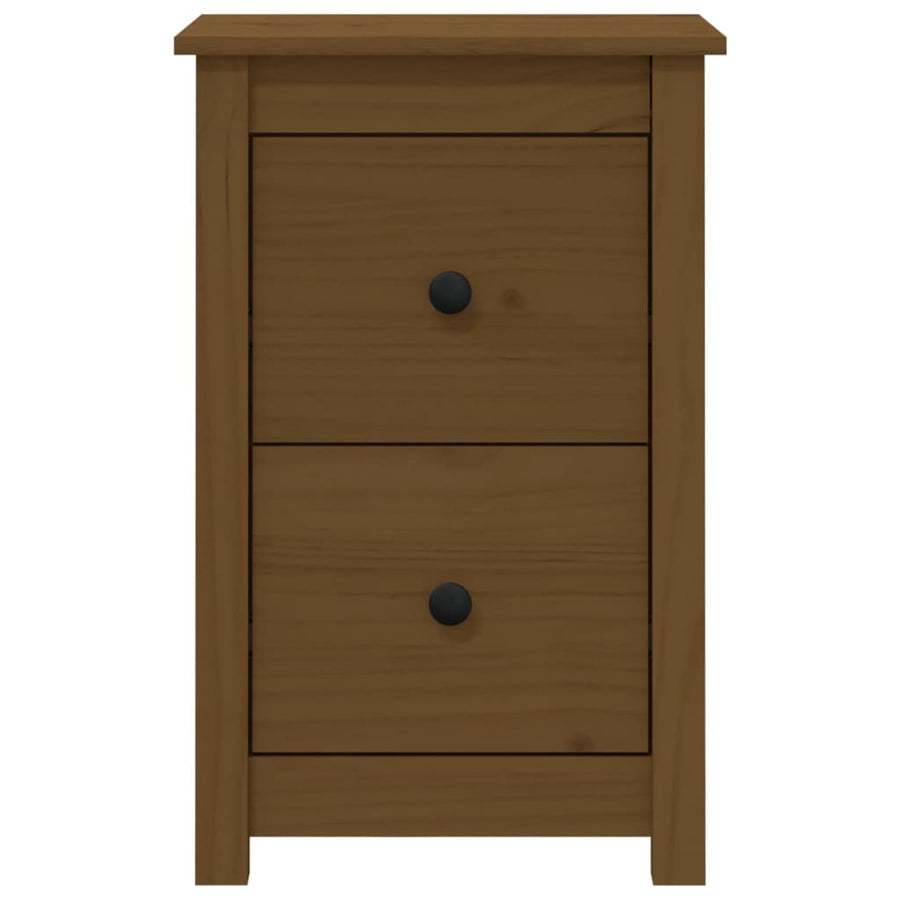 Nachtkastje 40X35X61,5 Cm Massief Grenenhout Honingbruin