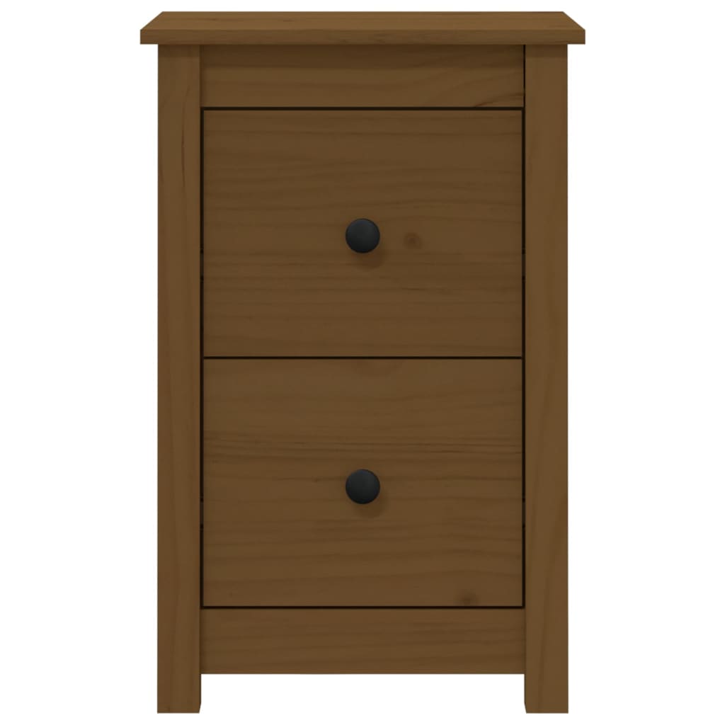 Nachtkastjes 2 St 40X35X61,5 Cm Massief Grenenhout Honingbruin