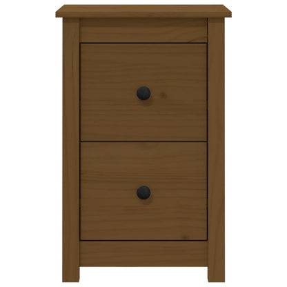 Nachtkastjes 2 St 40X35X61,5 Cm Massief Grenenhout Honingbruin