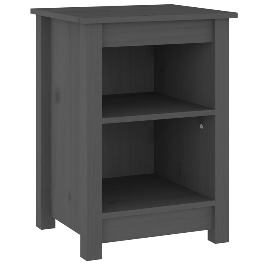 Nachtkastjes 2 St 40X35X55 Cm Massief Grenenhout Grijs