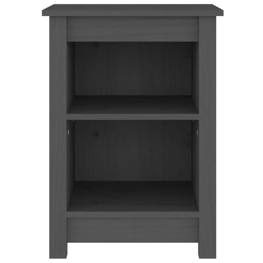 Nachtkastjes 2 St 40X35X55 Cm Massief Grenenhout Grijs