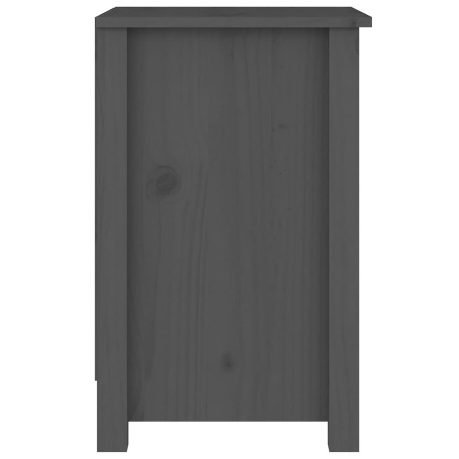 Nachtkastjes 2 St 40X35X55 Cm Massief Grenenhout Grijs