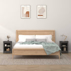 Nightstands 2 pcs 40x35x55 cm solid pine wood grey