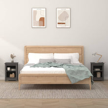 Nachtkastjes 2 St 40X35X55 Cm Massief Grenenhout Grijs