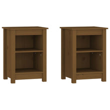 Nachtkastjes 2 St 40X35X55 Cm Massief Grenenhout Honingbruin
