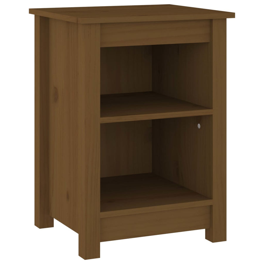 Nachtkastjes 2 St 40X35X55 Cm Massief Grenenhout Honingbruin