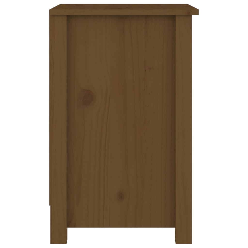 Nachtkastjes 2 St 40X35X55 Cm Massief Grenenhout Honingbruin