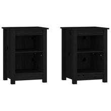 Nachtkastjes 2 St 40X35X55 Cm Massief Grenenhout Zwart