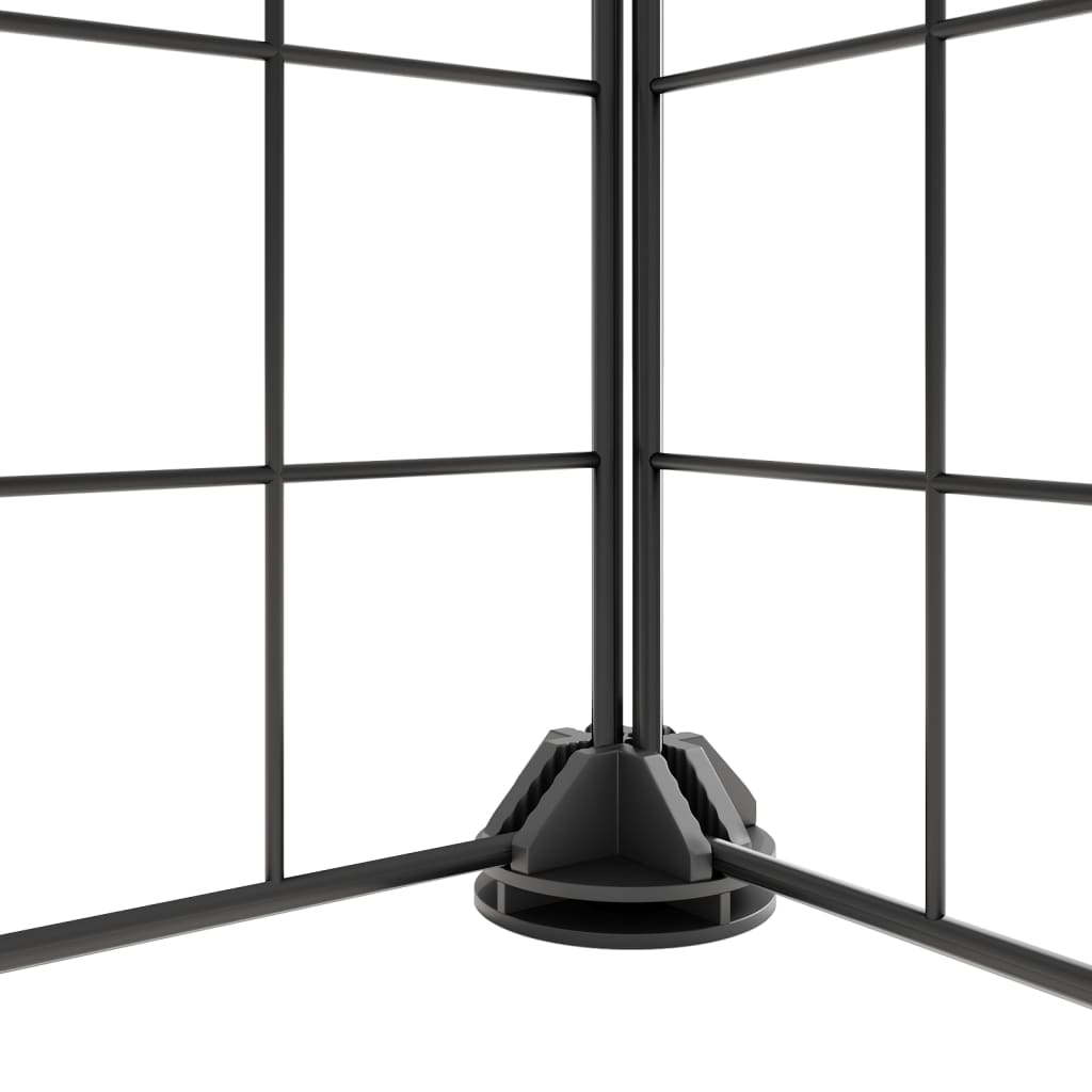Huisdierenkooi Met Deur 8 Panelen 35X35 Cm Staal Zwart 4.3 cm 8 panelen met deur