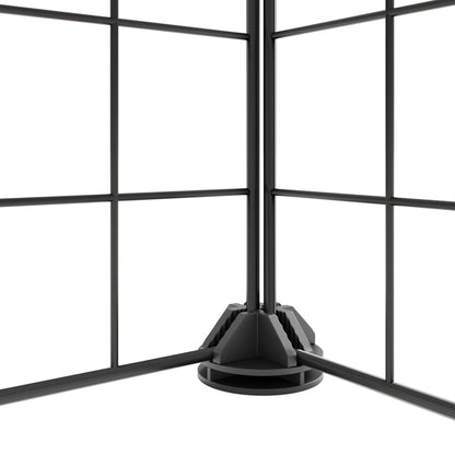 Huisdierenkooi Met Deur 8 Panelen 35X35 Cm Staal Zwart 4.3 cm 8 panelen met deur
