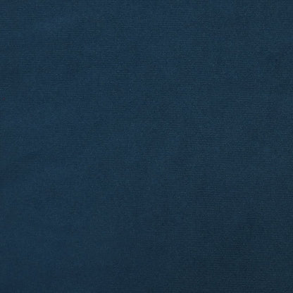 Schommelstoel Met Houten Poten En Voetenbank Fluweel Blauw Met voetensteun