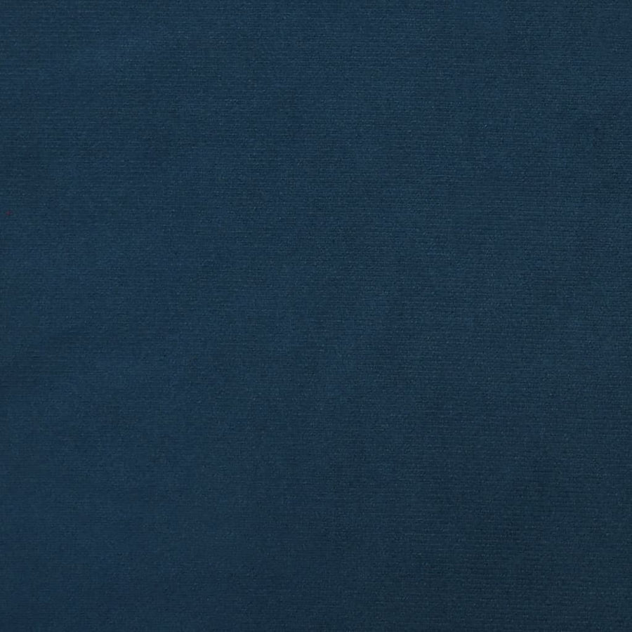 Schommelstoel Met Houten Poten En Voetenbank Fluweel Blauw Met voetensteun