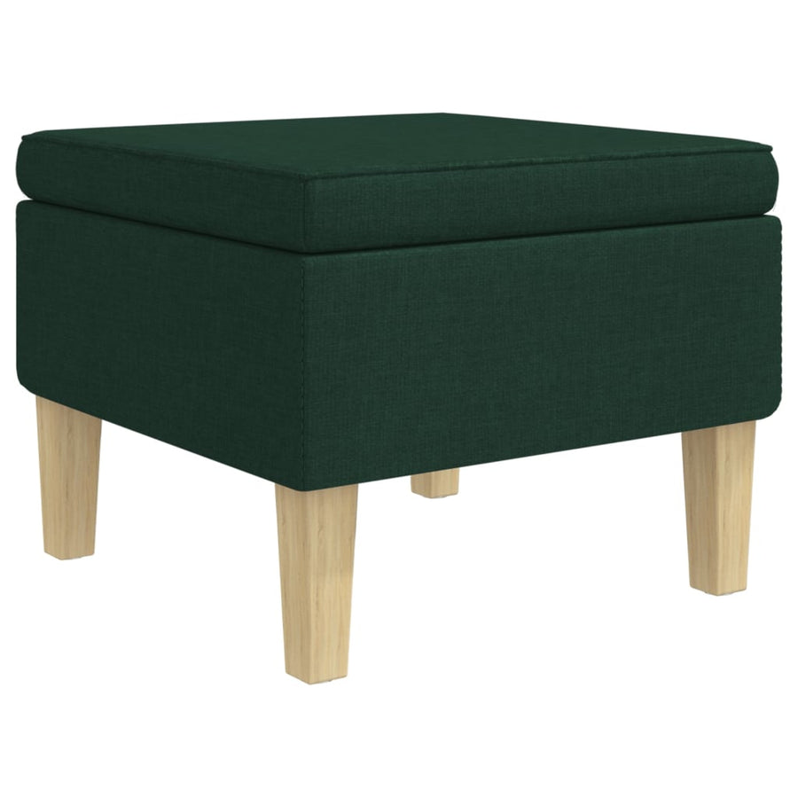 Fauteuil Met Schommelpoten En Voetenbank Stof Donkergroen Met voetensteun