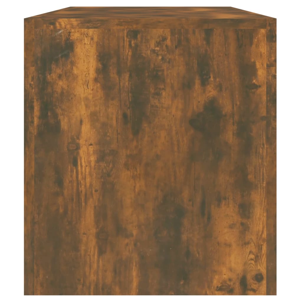 Tv-meubel LED-verlichting 140x36,5x40 cm gerookt eikenkleurig Gerookt eiken